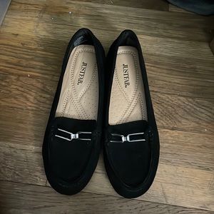 Black justfab flats